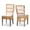 Baxton Studio Sullivan Modern Bohemian Natural Brown Rattan Dining Chair, PK2 209-2PC-12796 - alternate 8